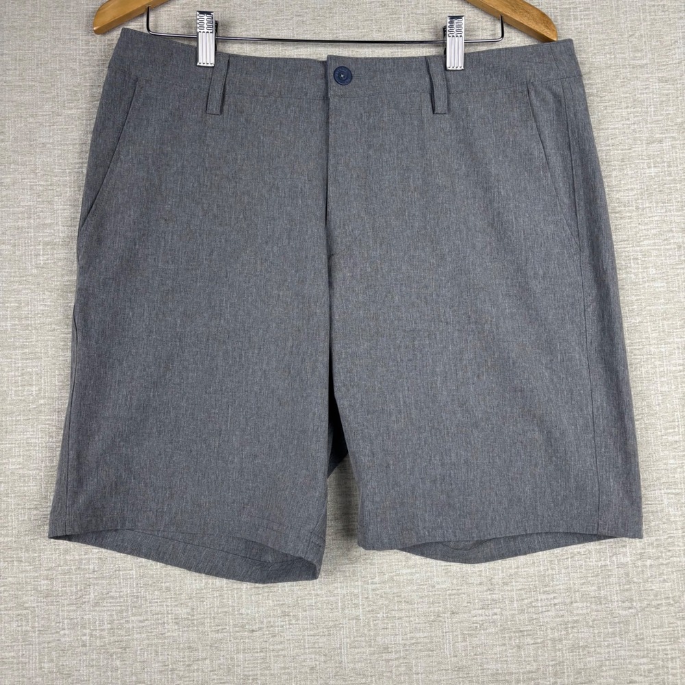 Tori Richard Mens 32 Gray Performance Hybrid Shorts 4-Way Stretch Quick Dry UPF